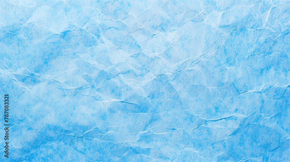 Textured cyan crumpled paper background. Empty background for design. Generative AI Textured cyan crumpled paper background. Empty background for design. Generative AI