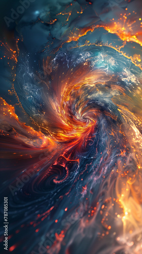 abstract swirl of colors that resembles a cosmic galaxy