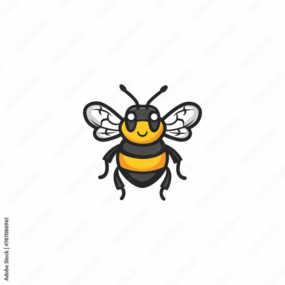 Bee logo design vector flat illustration template Bee logo design vector flat illustration template