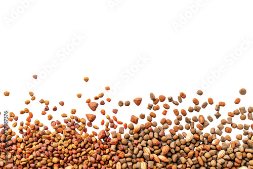 banner of dry animal pet food
.isolated on white background