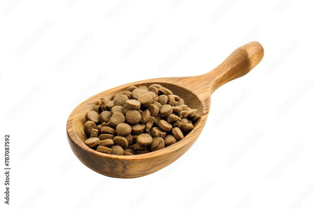 Cat food with wooden spoon
.isolated on white background Cat food with wooden spoon
.isolated on white background