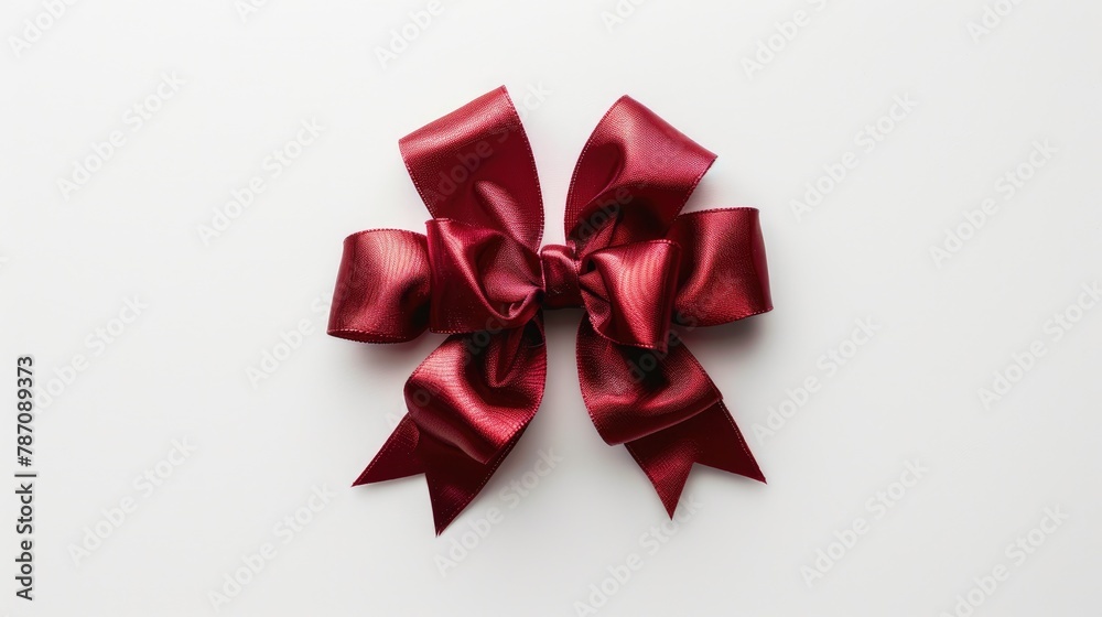 Red bow isolated on white background Red bow isolated on white background