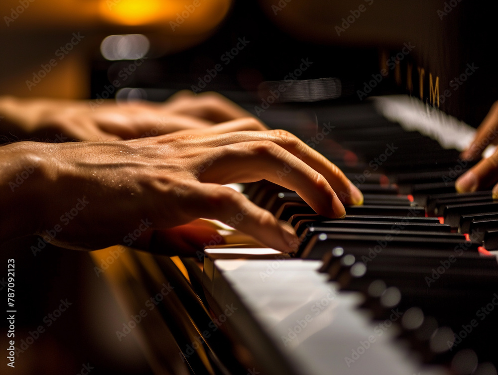 Obraz premium Playing Piano in Soft Light
