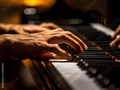 Playing Piano in Soft Light