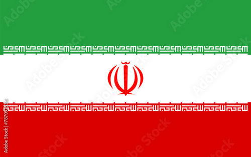 Iran flag square banner vector illustration photo