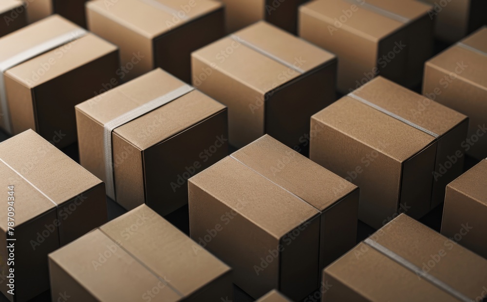 large pile of cardboard boxes on a black background large pile of cardboard boxes on a black background