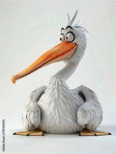 illustration of a pelican isolated on a white background