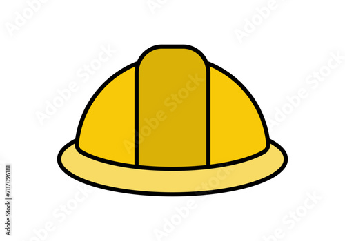 Icono de casco de seguridad amarillo en fondo blanco.