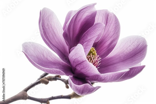 Purple magnolia flower, Magnolia felix isolated on white background, with clipping path . photo on white isolated background photo