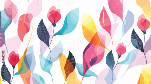 Modern Floral Waveforms modern design waveform pattern