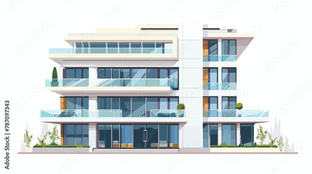 Modern illustration of a spacious residential building