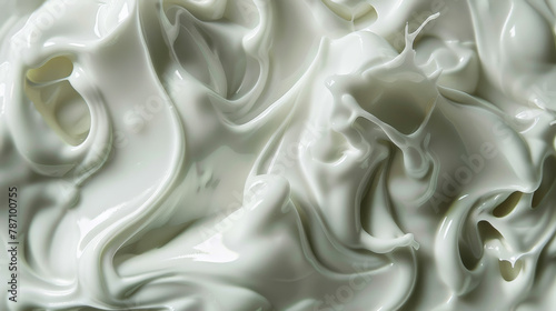 A white cream with a swirl pattern