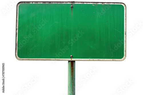 Road green traffic sign
.isolated on white background photo