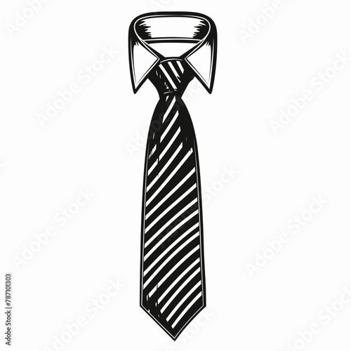 vector shirt with tie on white background .Generative AI