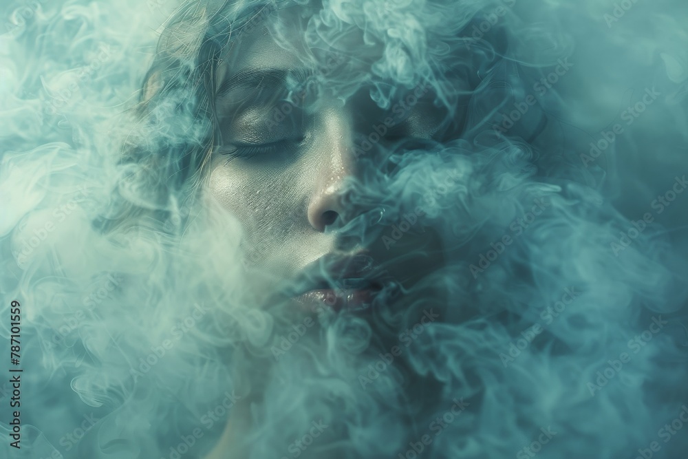 A concealed item is enshrouded by thick, swirling smoke adding a layer of mystery and intrigue A concealed item is enshrouded by thick, swirling smoke adding a layer of mystery and intrigue