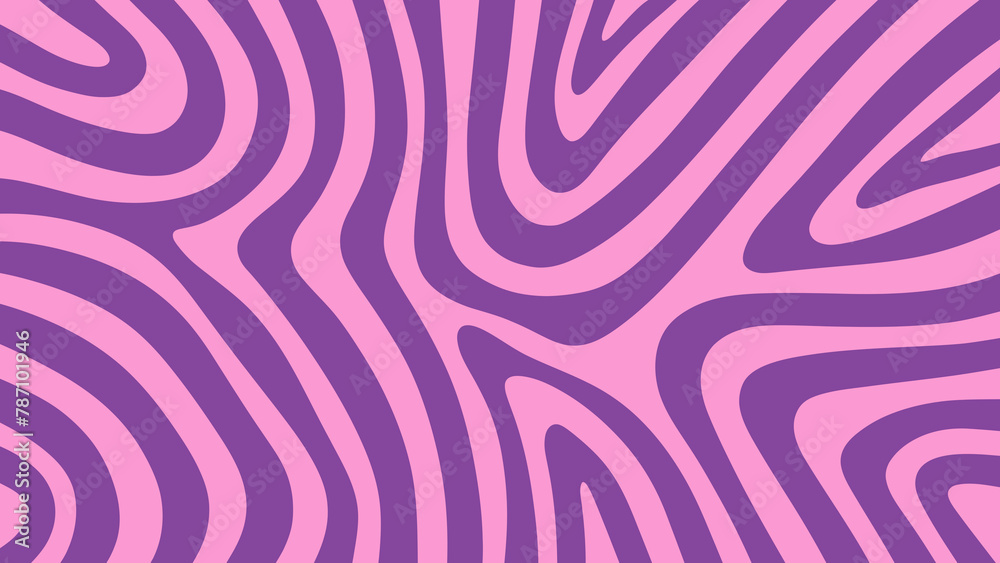 Fototapeta premium Abstract background with pink and purple wave seamless pattern for template design