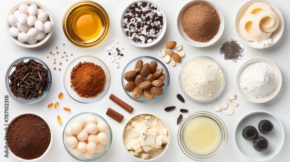Realistic photo of bakery. Creative artistic diplay of fresh ingredients. AI Generative. Realistic photo of bakery. Creative artistic diplay of fresh ingredients. AI Generative.
