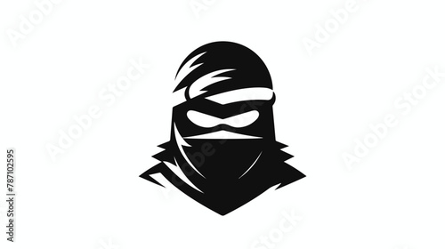 Ninja icon mono vector symbol Vector illustration isolated