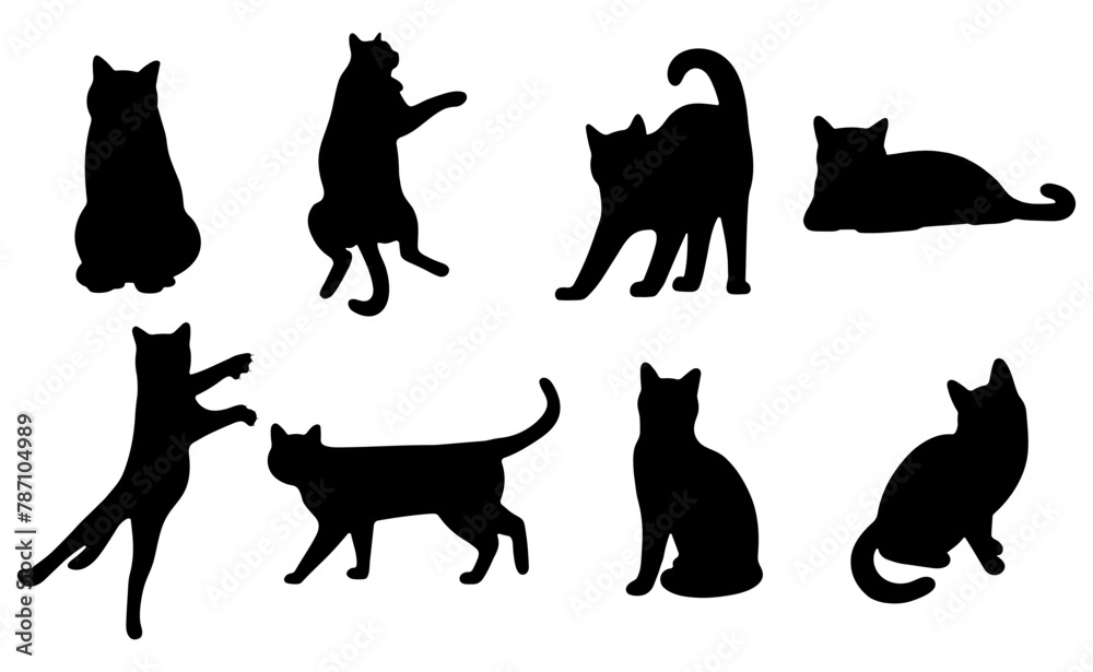 Cat shadow 2 cute on a white background, vector illustration. Cat shadow 2 cute on a white background, vector illustration.