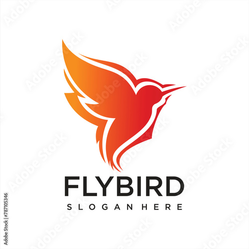 modern Vector Logo Illustration bird Gradient
