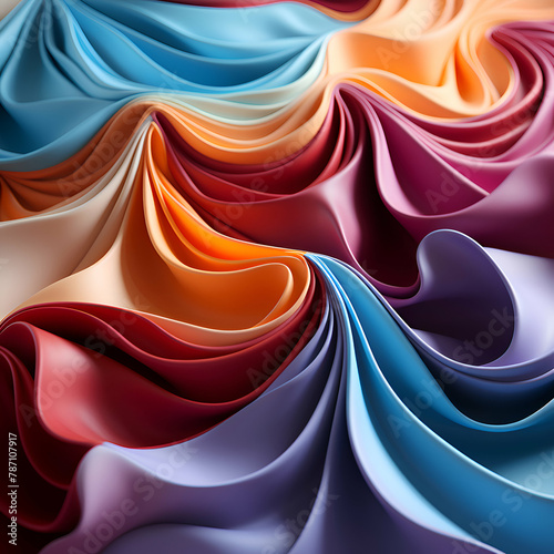 abstract background of multicolored crepe paper. closeup