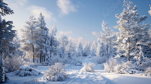 Snow covered trees