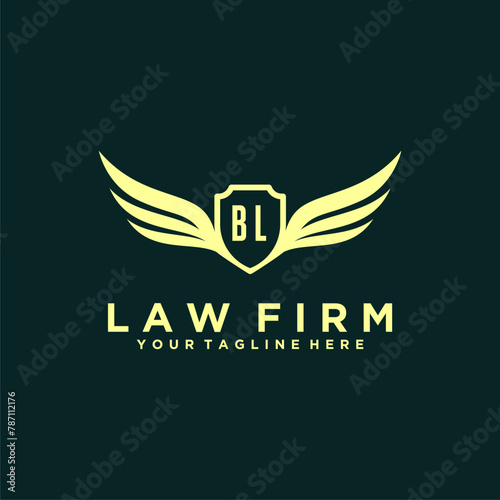 BL initials design modern legal attorney law firm lawyer advocate consultancy business logo vector