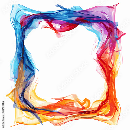 vector multicolored frame on white background .Generative AI