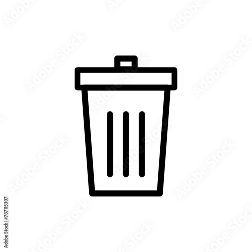 Trash can line icon. Vector graphics