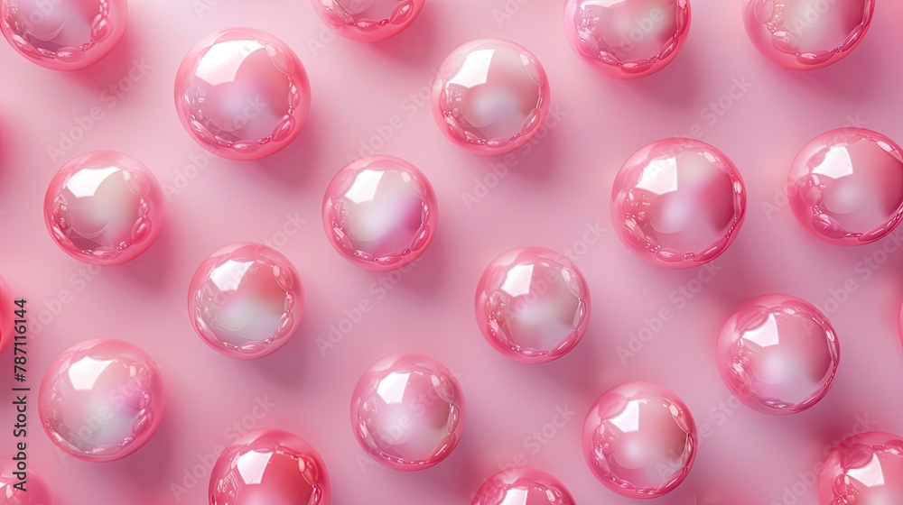 Pink spheres on a pink background