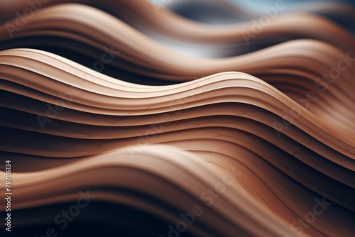 A detailed view of a textured wavy surface with repetitive patterns and smooth undulations. The surface appears to be in motion, creating an interesting visual effect