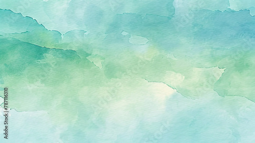 Calm seafoam green and powder blue gradients in a soothing watercolor.