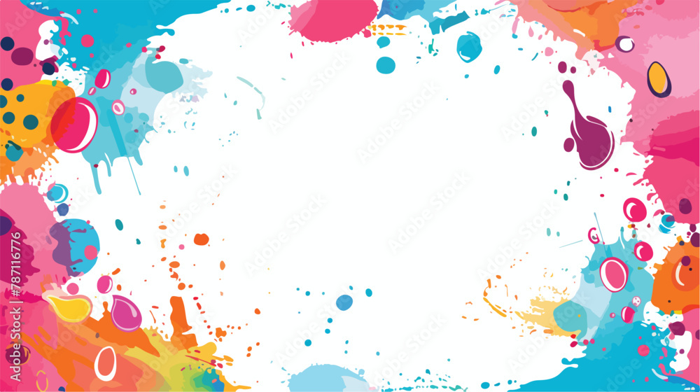 Abstract colorful frame vector illustration. flat vector