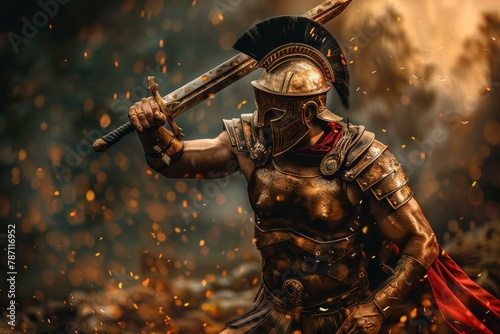 Romans knight warrior in armor troops ancient