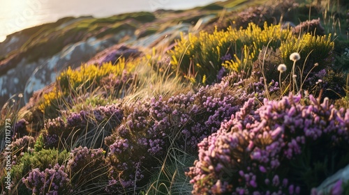 Heather and gorse on Howth Head. photo
