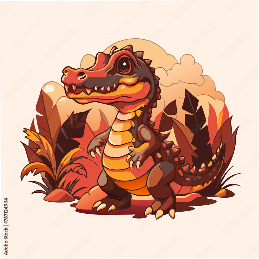 Obraz premium crocodile for tshirt design