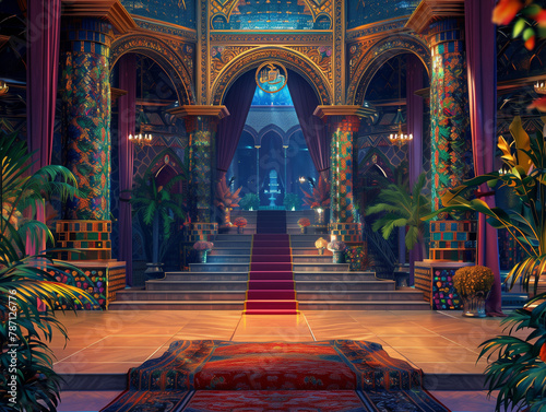 interior of an arabic palace