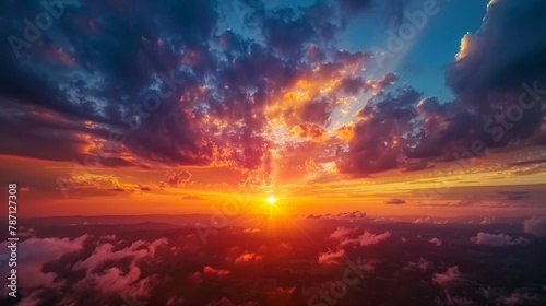 Majestic 4K time-lapse: stunning sunrise/sunset landscape with moving clouds - Nature's breathtaking light show