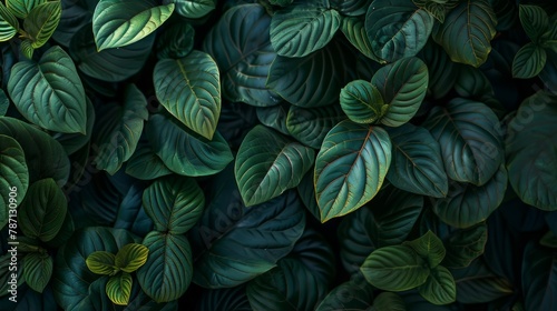 Creative nature leaves background, tropical leaf banner or floral jungle pattern concept