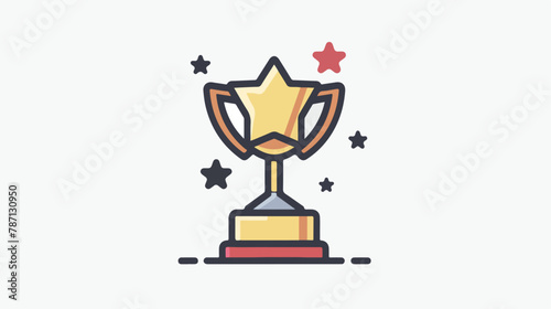 Award icon vector icon flat vector isolated on white