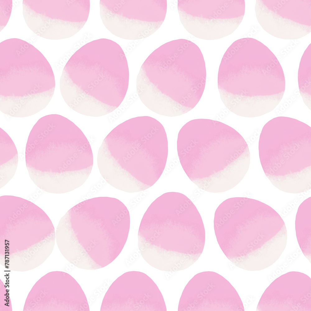 Seamless pattern with easter eggs, hand drawn illustration in watercolor style Seamless pattern with easter eggs, hand drawn illustration in watercolor style
