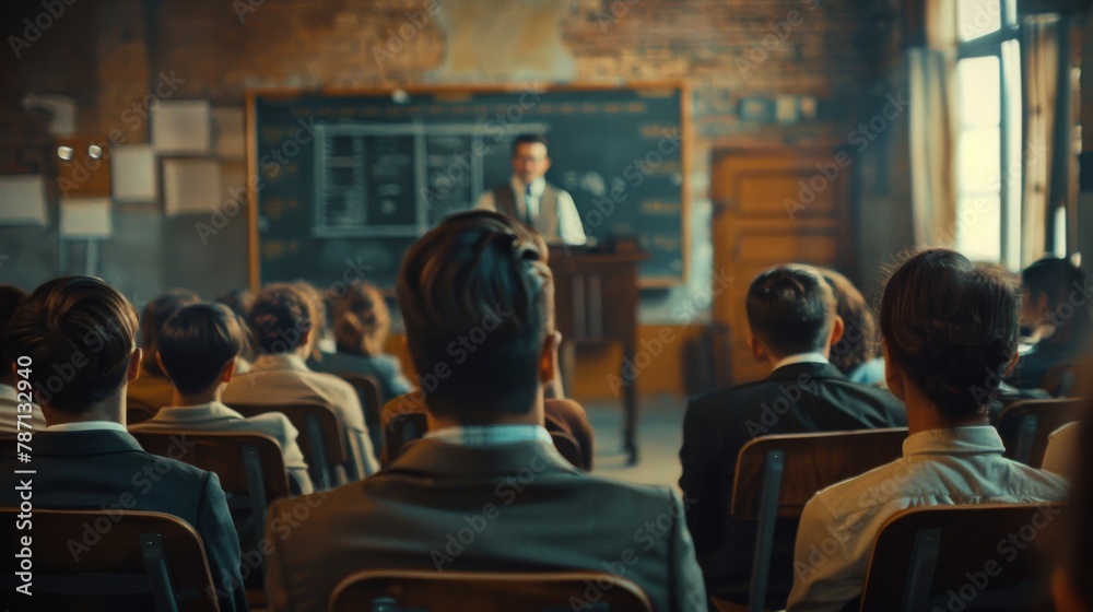 Obraz premium school class and students learning