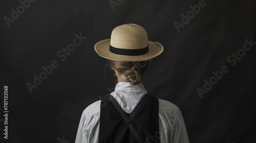 Distinctive attire and modest clothing worn by members of the Amish community © patrapee5413