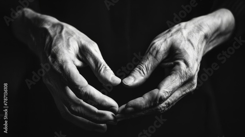 The concept of breaking relations is illustrated by an emotional black and white photograph of two hands at the moment of farewell.