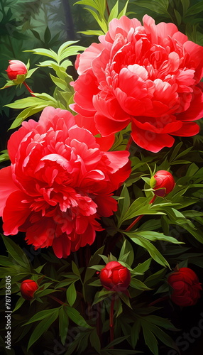 red carnation flowers