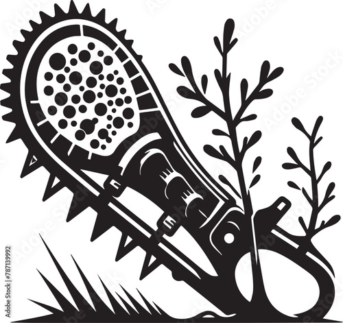 Snowshoes Silhouette- Tubbs Snowshoes- vector image of snowshoes