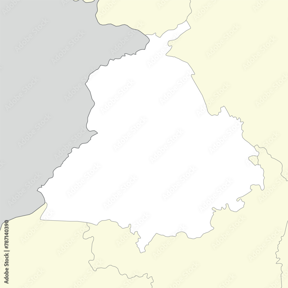 Location map of Punjab is a state of India