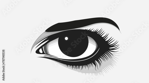 Black Eye Icon Vector Illustration View Eyeball Circle