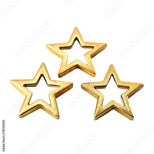 gold stars collection isolated