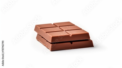 Chocolate Bar Isolated on White Background. Generative AI